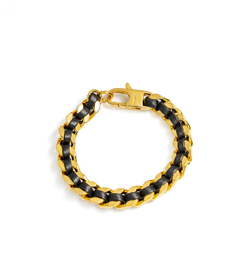 Unisex Leather Braid Bold Bracelet