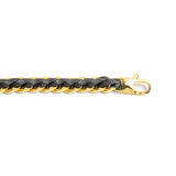 Unisex Leather Braid Bold Bracelet - GOLD