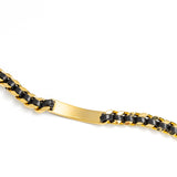 Leather Braid Bold Necklace - GOLD