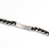 Leather Braid Bold Necklace - RHODIUM