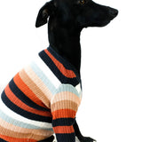 Retro Multi Stripe Grandpa Knit
