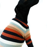 Retro Multi Stripe Grandpa Knit